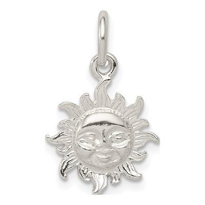 Sterling Silver Sun Face Pendant