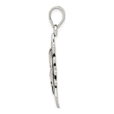 Sterling Silver Antiqued Sun Moon Pendant – view 3