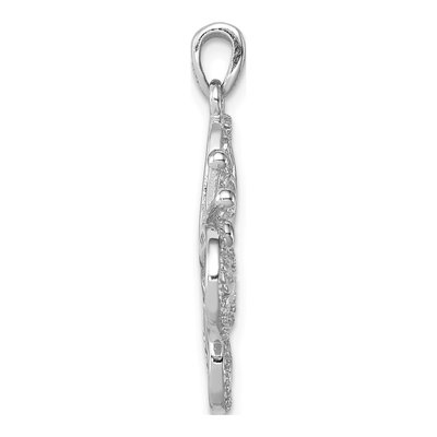 Sterling Silver CZ Butterfly Pendant – view 3