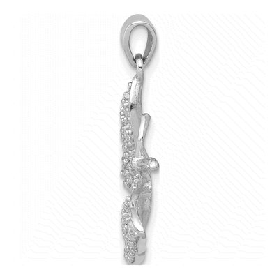 Sterling Silver CZ Butterfly Pendant – view 3