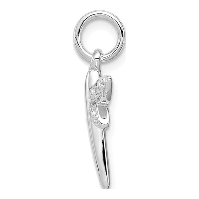 Sterling Silver CZ Dragonfly Pendant – view 3