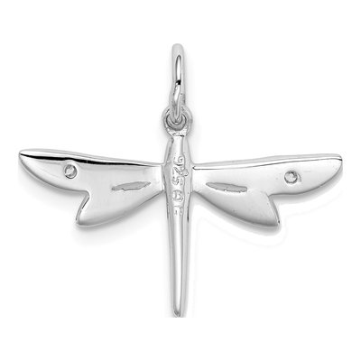 Sterling Silver CZ Dragonfly Pendant – view 5