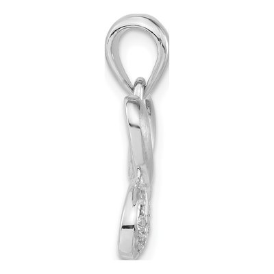 Sterling Silver CZ Butterfly Pendant – view 2