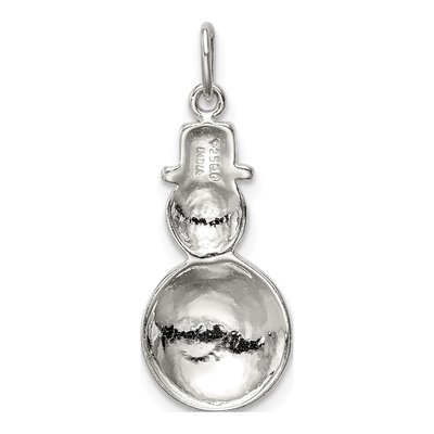 Sterling Silver Enamel Snowman Pendant – view 5
