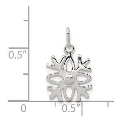 Sterling Silver Snowflake Charm – view 4