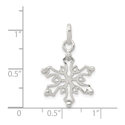 Sterling Silver Snowflake Pendant – view 4