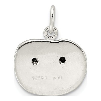 Sterling Silver Enamel Pumpkin Pendant – view 4