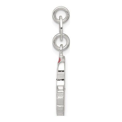 Sterling Silver Enamel Santa Charm – view 3