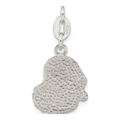 Sterling Silver Enamel Santa Charm – view 5