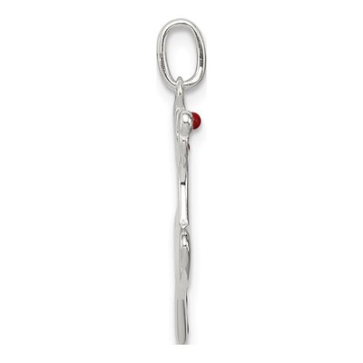 Sterling Silver Enamel Reindeer Pendant – view 3