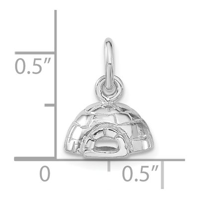 Sterling Silver 3-D Igloo Pendant – view 3
