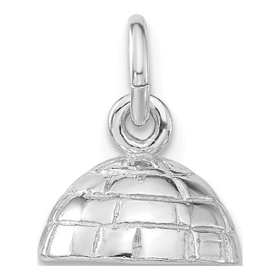 Sterling Silver 3-D Igloo Pendant – view 4
