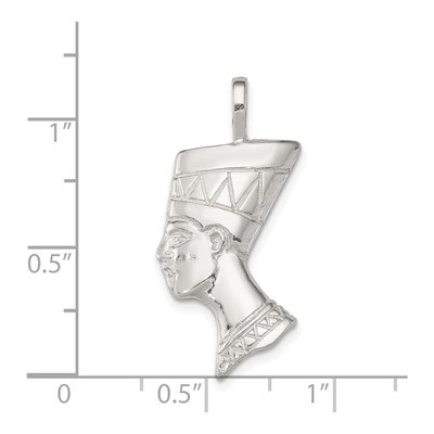 Sterling Silver Nefertiti Head Pendant – view 4