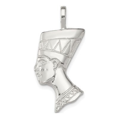Sterling Silver Nefertiti Head Pendant