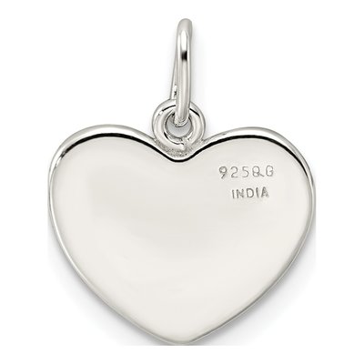Sterling Silver Enamel American Flag Heart Pendant – view 5