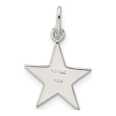 Sterling Silver Enamel American Flag Star Pendant – view 5