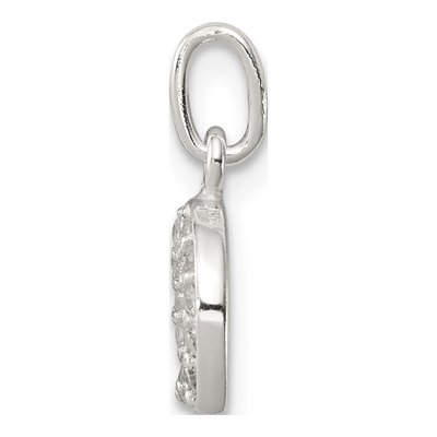 Sterling Silver CZ Horseshoe Pendant – view 3