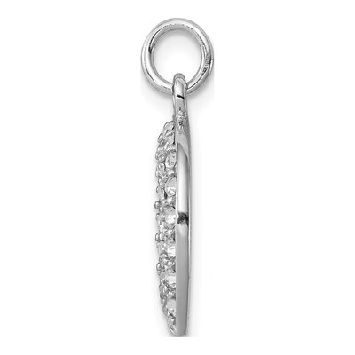 Sterling Silver Crystal Horseshoe Pendant – view 3