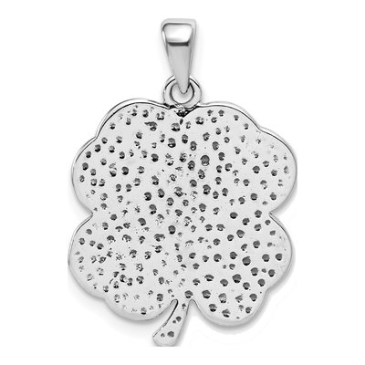 Sterling Silver Antiqued Clover Pendant – view 5