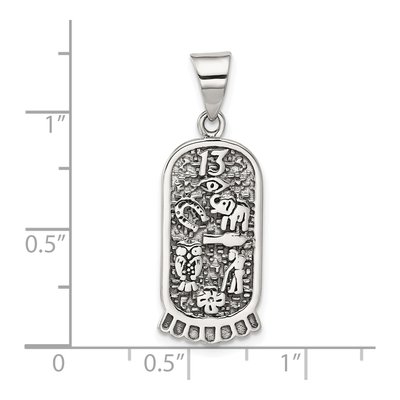 Sterling Silver Antiqued Good Luck Icon Pendant – view 5