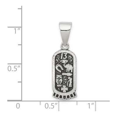 Sterling Silver Antiqued Good Luck Icons Pendant – view 4