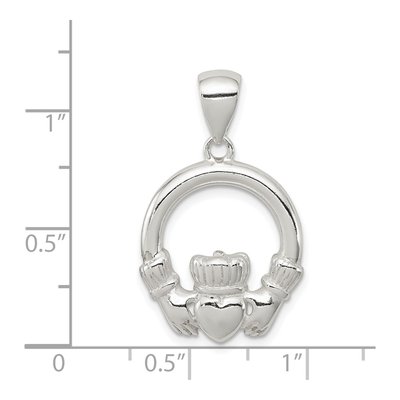 Sterling Silver Claddagh Pendant – view 4