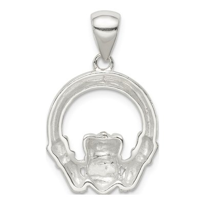 Sterling Silver Claddagh Pendant – view 5