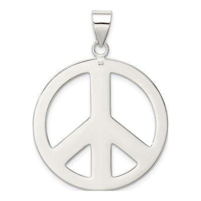 Sterling Silver Peace Sign Pendant – view 5