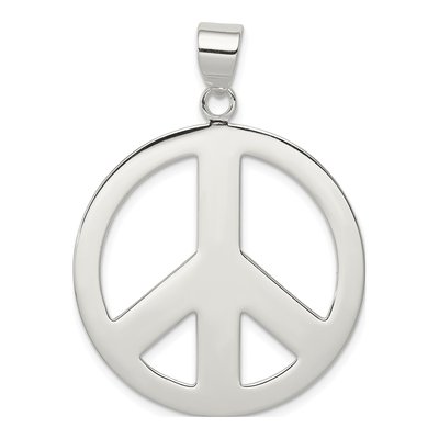 Sterling Silver Peace Sign Pendant
