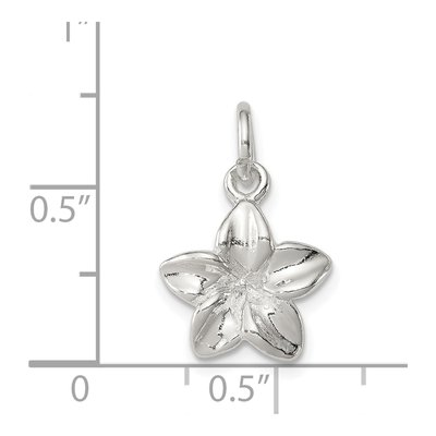 Sterling Silver Plumeria Flower Pendant – view 4