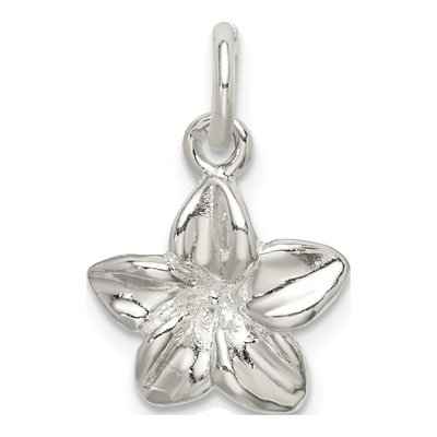Sterling Silver Plumeria Flower Pendant – view 5