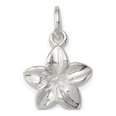 Sterling Silver Plumeria Flower Pendant
