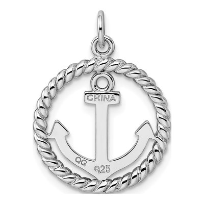 Sterling Silver Anchor Pendant – view 4