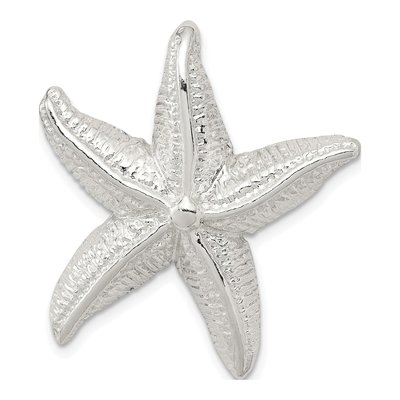 Sterling Silver Starfish Slide Pendant