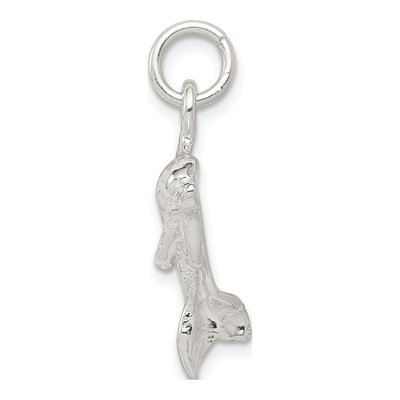 Sterling Silver Dolphin Pendant – view 3