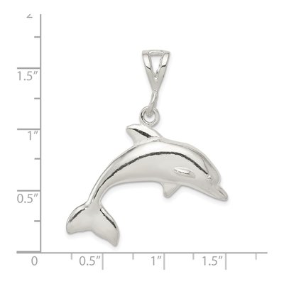 Sterling Silver Dolphin Pendant – view 4
