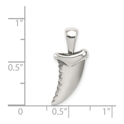 Sterling Silver Antiqued Shark Tooth Pendant – view 4