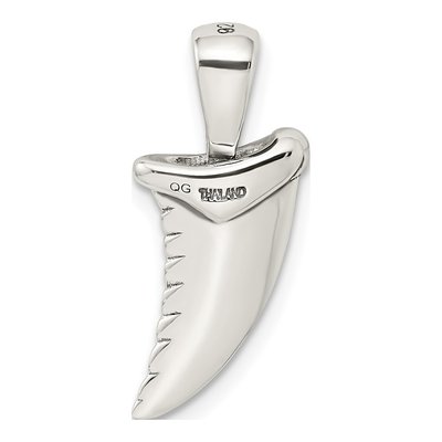 Sterling Silver Antiqued Shark Tooth Pendant – view 5