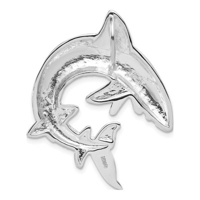 Sterling Silver Shark Slide Pendant – view 5