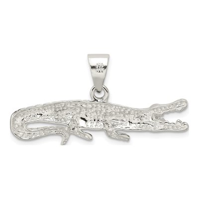 Sterling Silver Crocodile Pendant – view 5