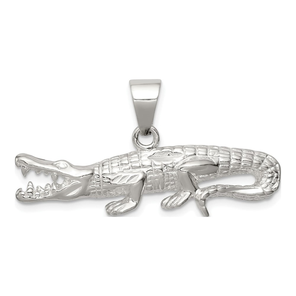 Sterling Silver Crocodile Pendant