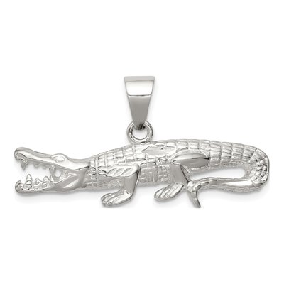 Sterling Silver Crocodile Pendant