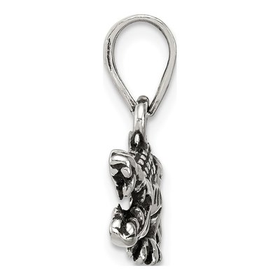 Sterling Silver Crocodile Pendant – view 3