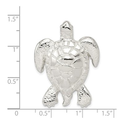 Sterling Silver Turtle Slide Pendant – view 4