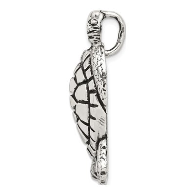 Sterling Silver Antiqued Turtle Slide Pendant – view 3