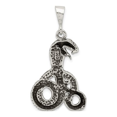 Sterling Silver Antiqued Snake Pendant – view 5