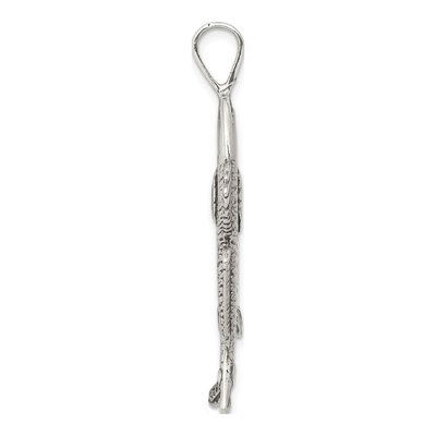 Sterling Silver Antiqued Fish Pendant – view 3