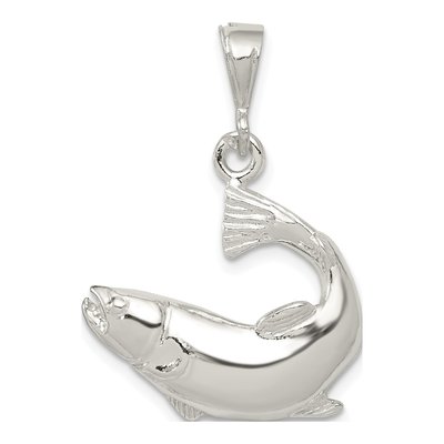 Sterling Silver Salmon Pendant