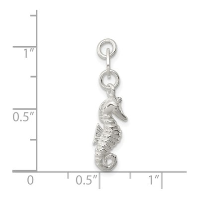 Sterling Silver Textured Seahorse Pendant – view 4