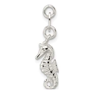 Sterling Silver Textured Seahorse Pendant – view 5